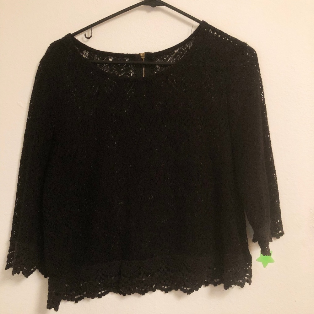 black lace top
